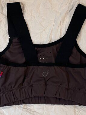VELOCIO LUXE Women's Cycling Unpadded Sports Bra Size Large, Coffee Color